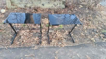 Photo of free Two black glass top desks (Port Jefferson) #1