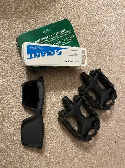 Photo of free Cycling pedals and glasses etc (Acton W3) #1