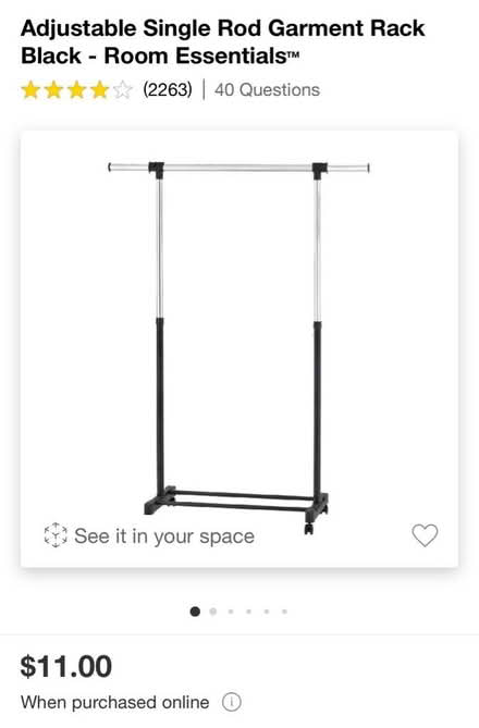 Photo of free Two adjustable garment racks (Eureka) #2