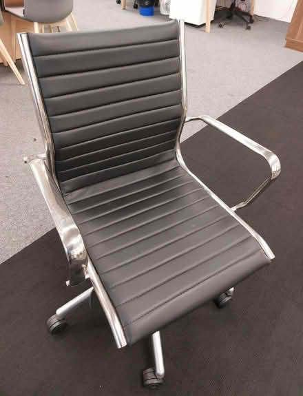 Photo of free Black faux leather office chair (Walton Summit PR5) #1