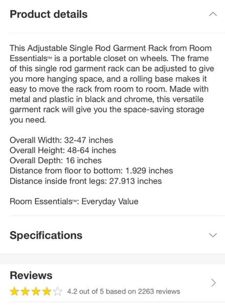 Photo of free Two adjustable garment racks (Eureka) #3