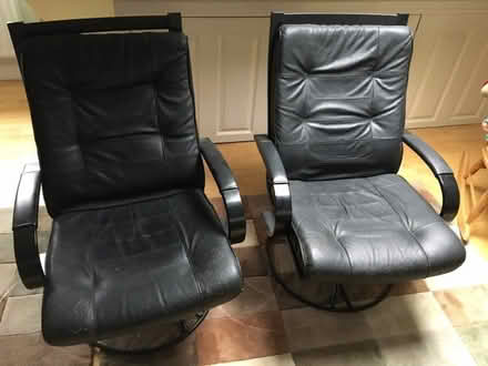 Photo of free Pair of black swivel chairs (Cassiobury Estate WD17) #1