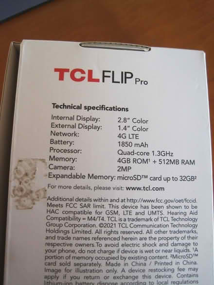 Photo of free TCL Flip phone Pro (Bolton, CT) #4