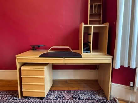 Photo of free Desk with draws, monitor stands (Stoke Newington N16) #1