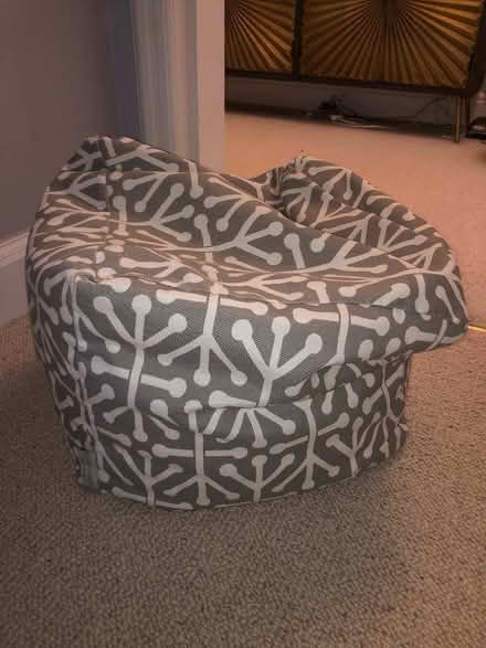 Photo of free Grey patterned bean bag (Roseburn EH12) #1