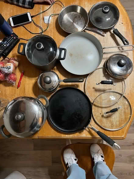 Photo of free MISC Used Pots & Pans (5 blocks S of DGSHS) #1