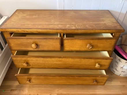 Photo of free Four drawer wood dresser (South Arlington (Claremont)) #2
