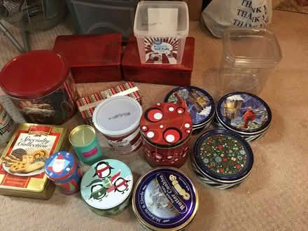 Photo of free Assorted tins & containers (Catonsville) #1