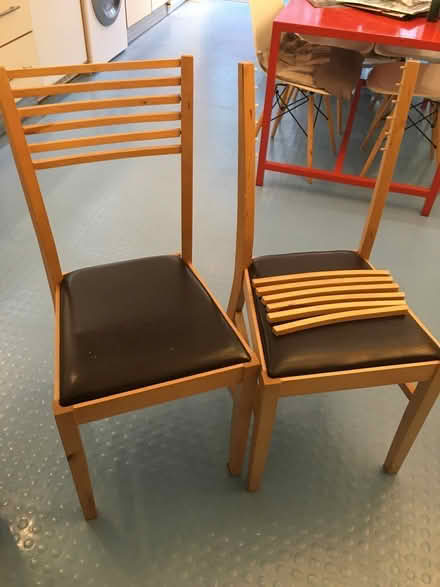 Photo of free Two wooden dining chairs (TW1 East Twickenham) #3