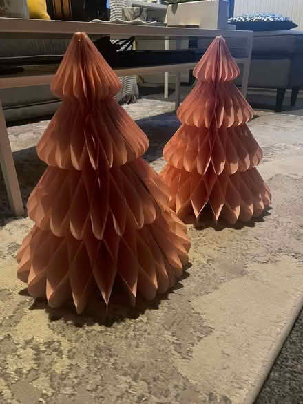 Photo of free 2 Pink Paper Christmas Trees (Granton EH5) #3