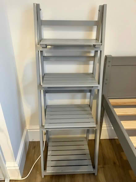 Photo of free Single bed frame & bedside shelves (Firswood M16) #1