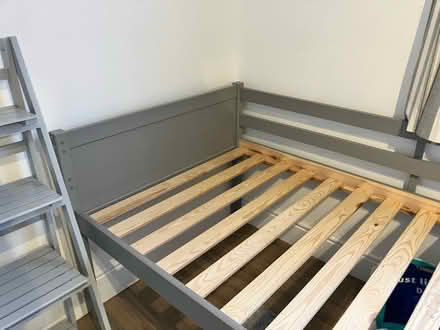 Photo of free Single bed frame & bedside shelves (Firswood M16) #2