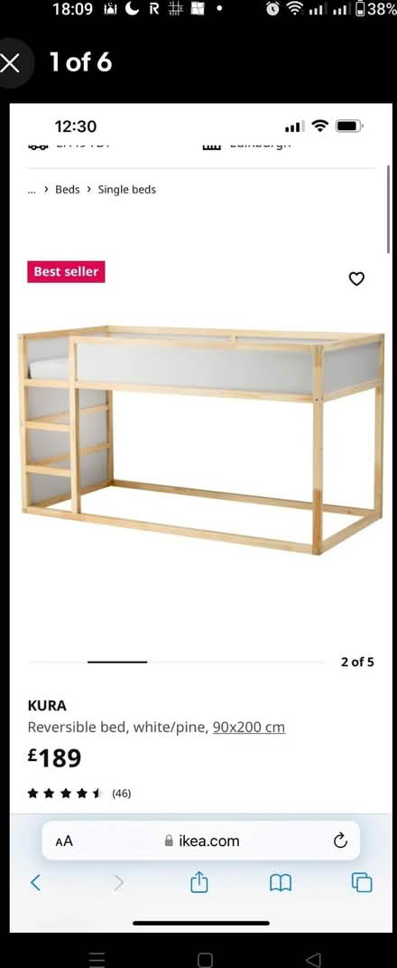 Photo of free IKEA bed single/bunk (Walthamstow) #1