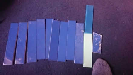 Photo of free 9 and a half thin blue border tiles. (Gorgie EH11) #1