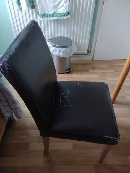 Photo of free Dining rooms chairs x 4 brown faux leather (Weston) #1