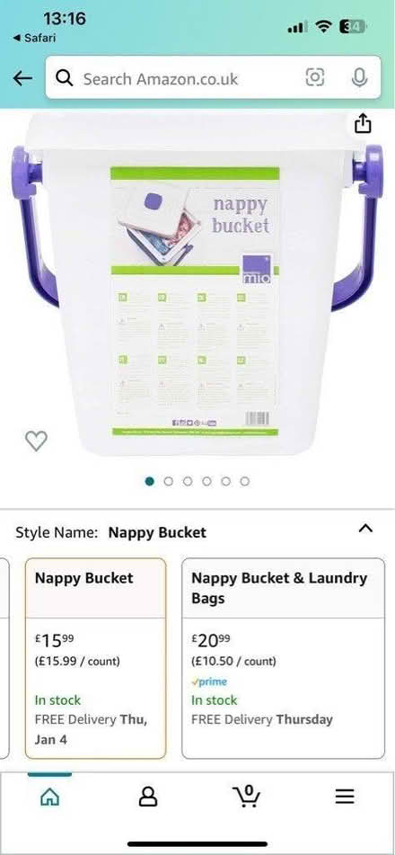 Photo of free Nappy bucket Bambino Mio (Attenborough NG9) #1