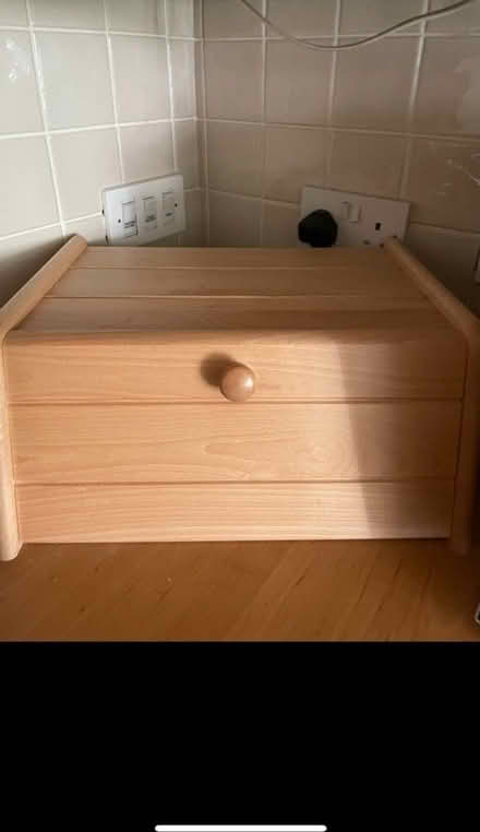 Photo of free Wooden breadbin (Plaistow E13) #1