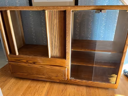 Photo of free Rolling solid wood cabinet (Standley Lake, Arvada) #1