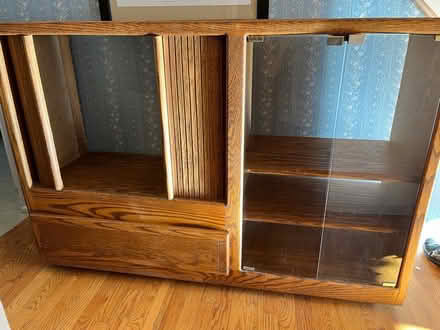 Photo of free Rolling solid wood cabinet (Standley Lake, Arvada) #1