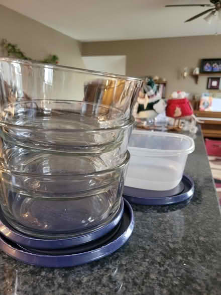 Photo of free Three Pyrex storage bowls (Woodridge) #1