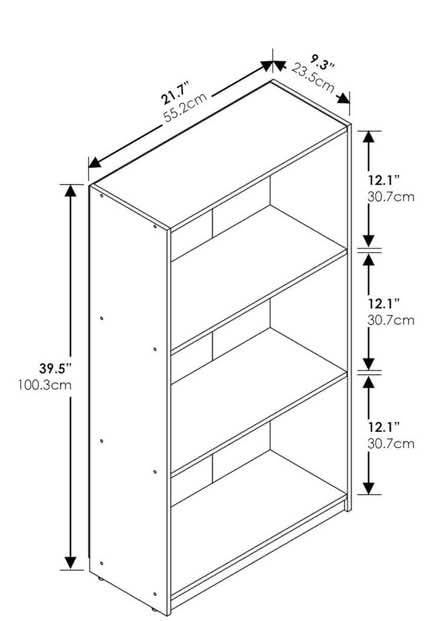 Photo of free Furinno Basic 3-Tier Bookcase (Somerset) #3