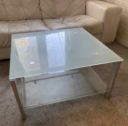 Photo of free Square glass coffee table 80cm (Sittingbourne) #1