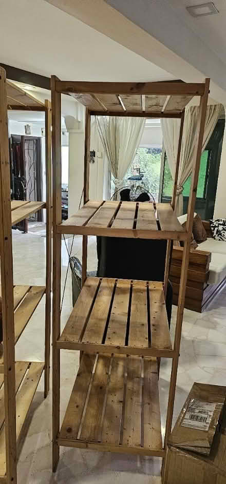 Photo of free Pine wood shelving racks x 2 (Marsiling rise , 730128) #3