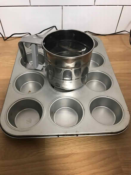Photo of free Cupcake tray and flour sifter (LA1 Skerton) #1