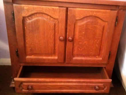 Photo of free Small oak cupboard with 2 doors, 1 drawer (St Mary Cray BR5) #1