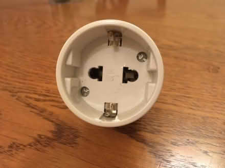 Photo of free 3 pin Swiss to 2 pin US/European electrical adaptor (Tolworth KT6) #4