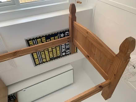 Photo of free Real wood single bed with wood base (Sheerness) #2