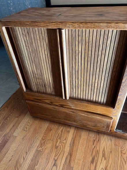 Photo of free Rolling solid wood cabinet (Standley Lake, Arvada) #2