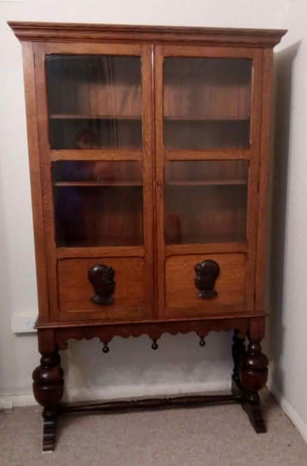 Photo of free Unusual oak display cabinet, glass doors, hand crafted (St Mary Cray BR5) #4