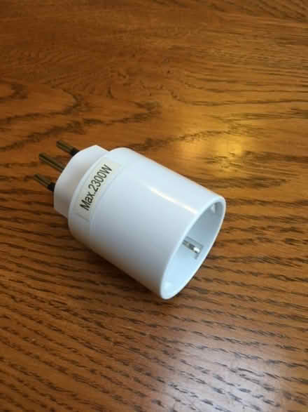 Photo of free 3 pin Swiss to 2 pin US/European electrical adaptor (Tolworth KT6) #3
