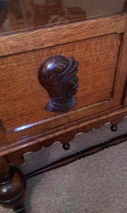 Photo of free Unusual oak display cabinet, glass doors, hand crafted (St Mary Cray BR5) #2