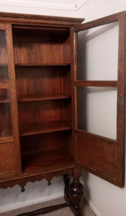 Photo of free Unusual oak display cabinet, glass doors, hand crafted (St Mary Cray BR5) #3