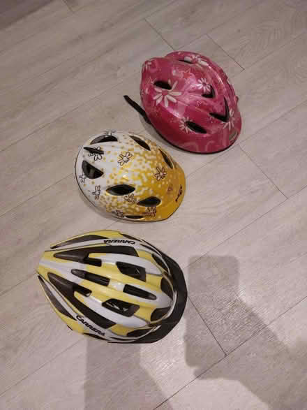 Photo of free 3 x Cycle helmets (Hornby LA2) #1