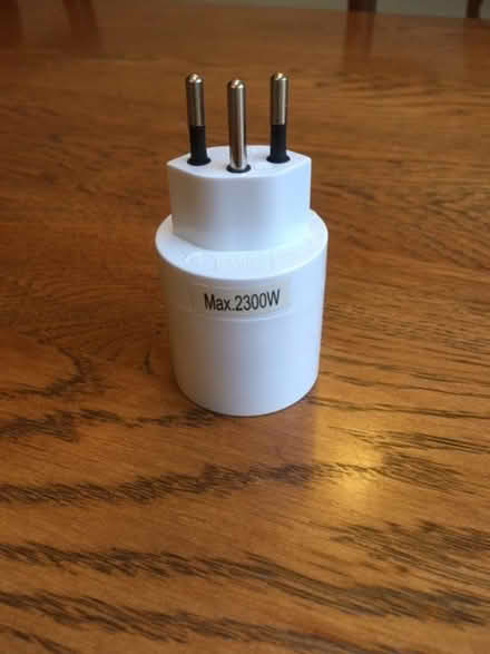 Photo of free 3 pin Swiss to 2 pin US/European electrical adaptor (Tolworth KT6) #2