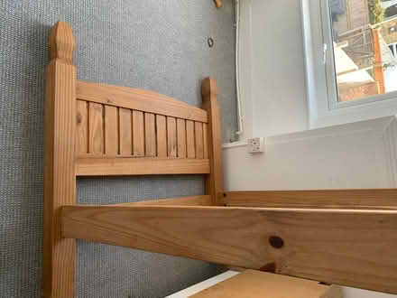 Photo of free Real wood single bed with wood base (Sheerness) #1