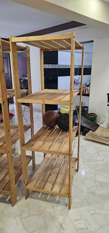 Photo of free Pine wood shelving racks x 2 (Marsiling rise , 730128) #2