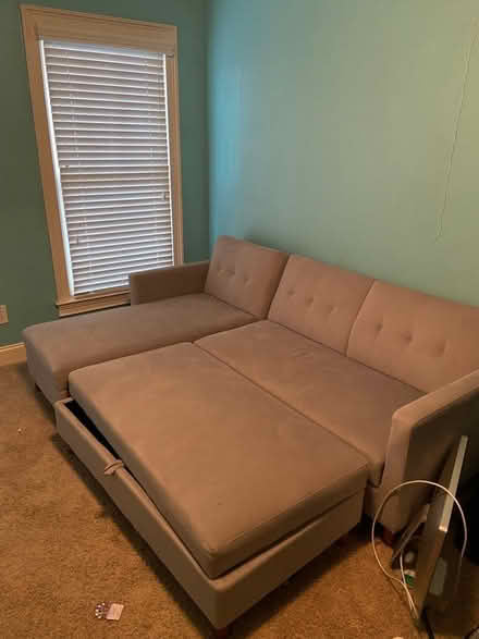 Photo of free Sofa/bed with chaise and ottoman (North Decatur) #1