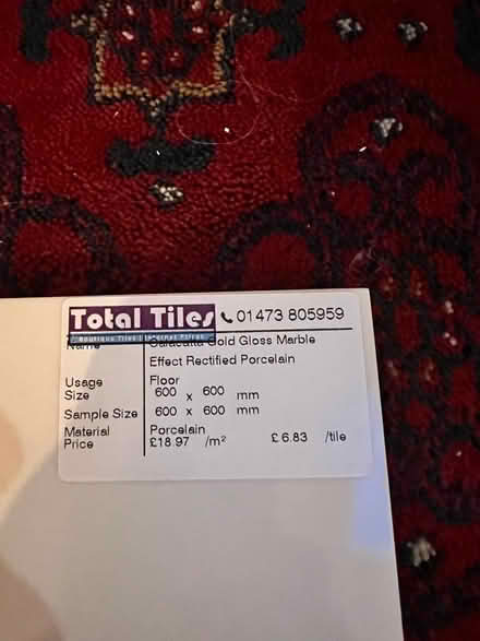 Photo of free Large marble effect tile (Thornton Heath) #2