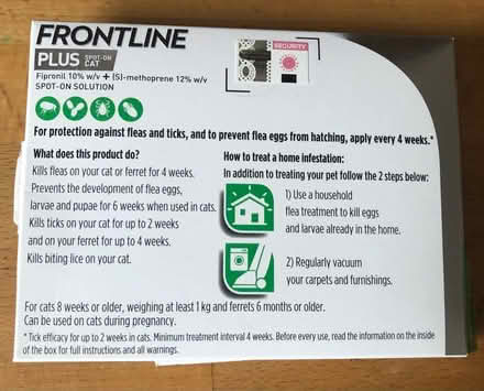 Photo of free Frontline Plus for cats (Cripps Corner Rd TN32) #4