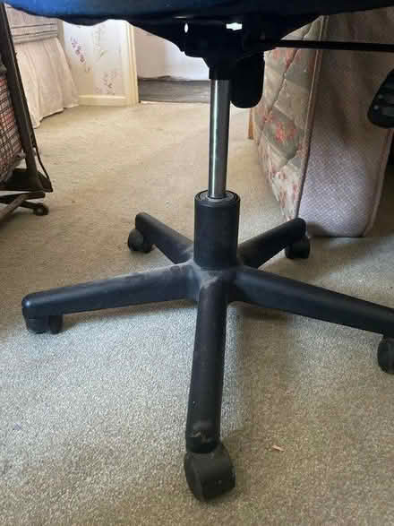 Photo of free Blue swivel "office" chair (Wrestlingworth nr Biggleswade) #2