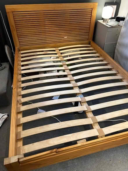 Photo of free Wooden bed frame (Woodhouse Eaves LE12) #1