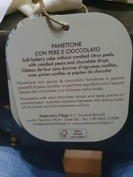 Photo of free Pear and Chocolate Panettone (Mansewood G43) #4