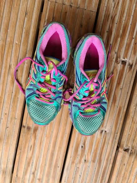 Photo of free Size 4 UK Asics running shoes (East Village, Stratford, E20) #1