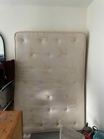 Photo of free IKEA white double bed with mattress (CO2) #3