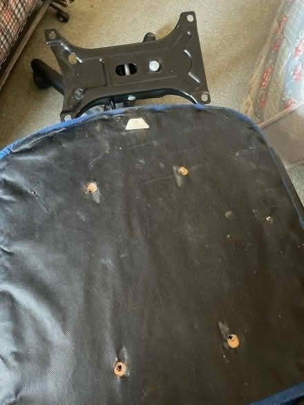 Photo of free Blue swivel "office" chair (Wrestlingworth nr Biggleswade) #3