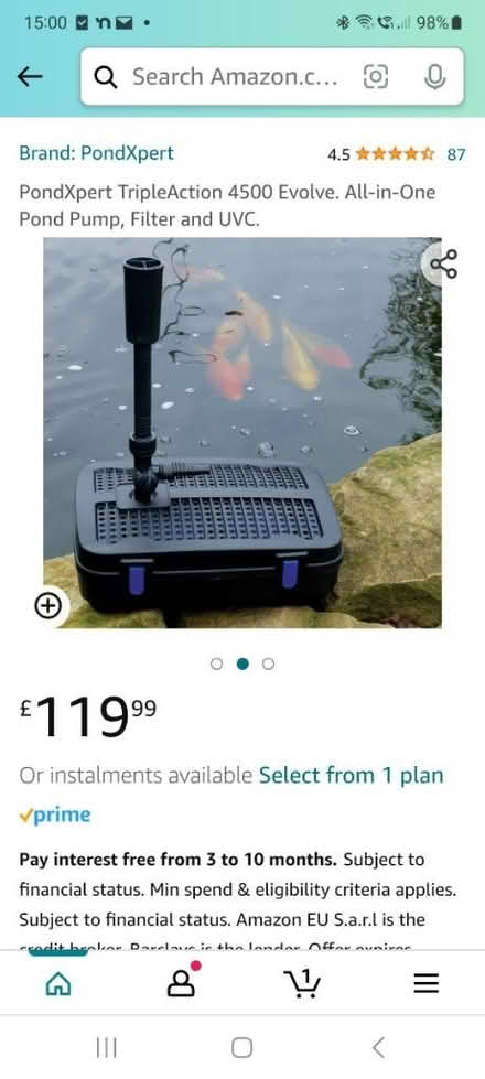 Photo of free Triple action evolve 4500 pond pump (wallingford..wantage road) #1